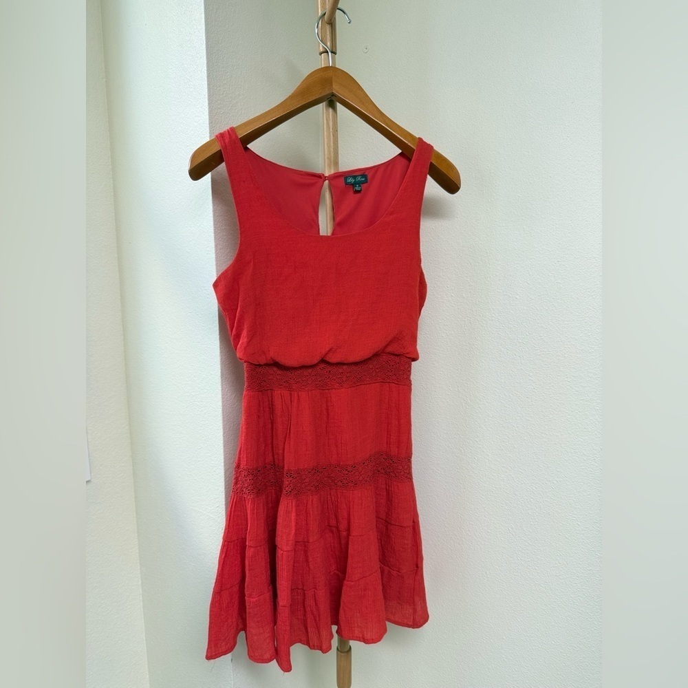 Vintage Lily Rose Red Sleeveless Dress Women’s Size Medium